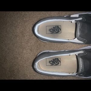 dark grey slip on vans